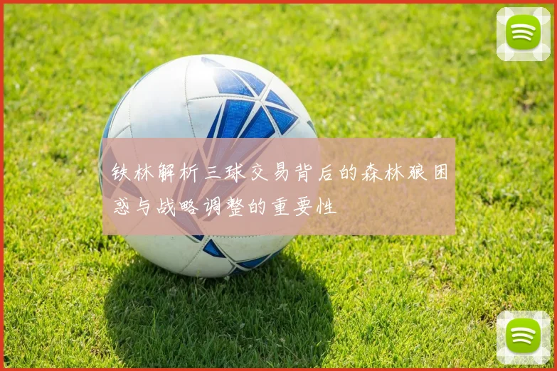 铁林解析三球交易背后的森林狼困惑与战略调整的重要性