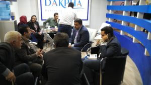 Visiting DAKPHA holding booth by the head of parliamentary fraction of Food and Drug.